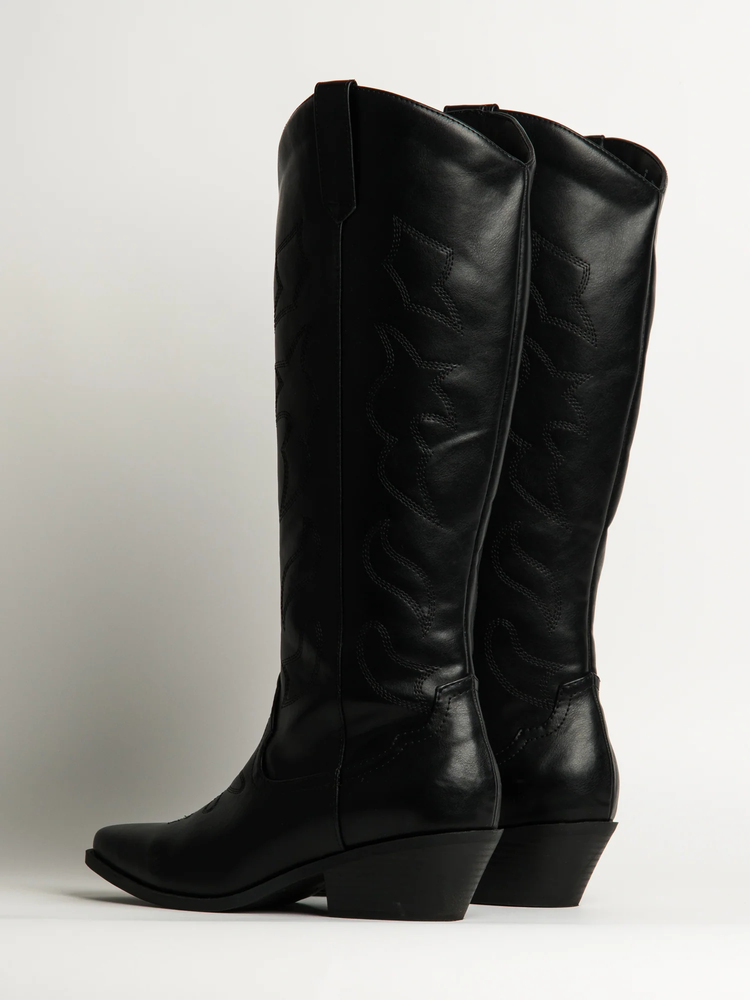 WOMENS HARLOW OAKLEE COWBOY BOOTS - BLACK - Image 4
